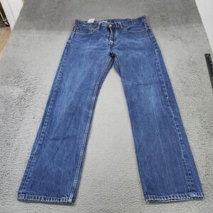 Levis 505 Jeans Mens 38x32 Blue Medium Wash Straight Leg Denim Classic Casual